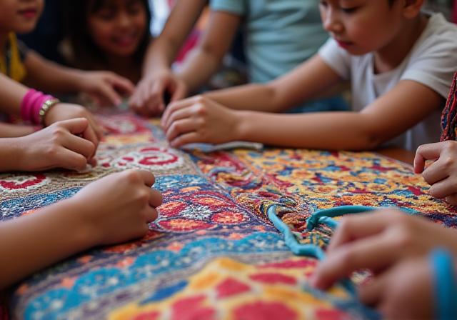 Filipino textile workshop